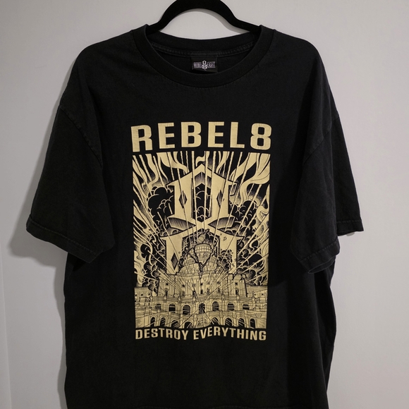 rebel 8 Other - Black and Gold Graphic Tee